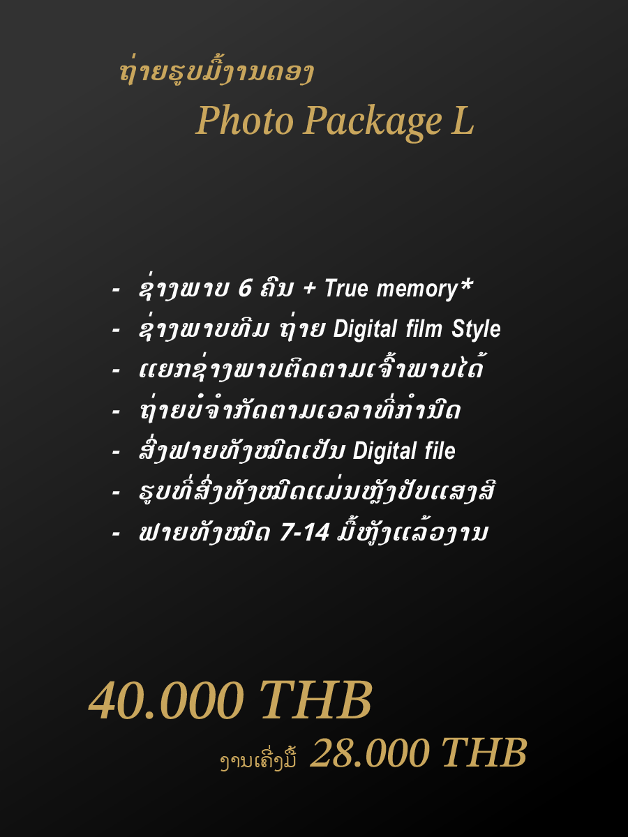 Wedding Photography Package L