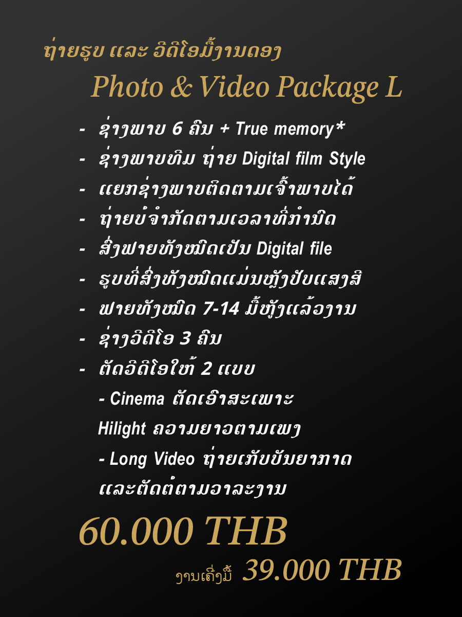 Wedding Photo + Video Package L